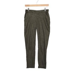 Toad&Co Pants Womens XS Green Gray Geometric Print Pull On Tapered Elastic Waist